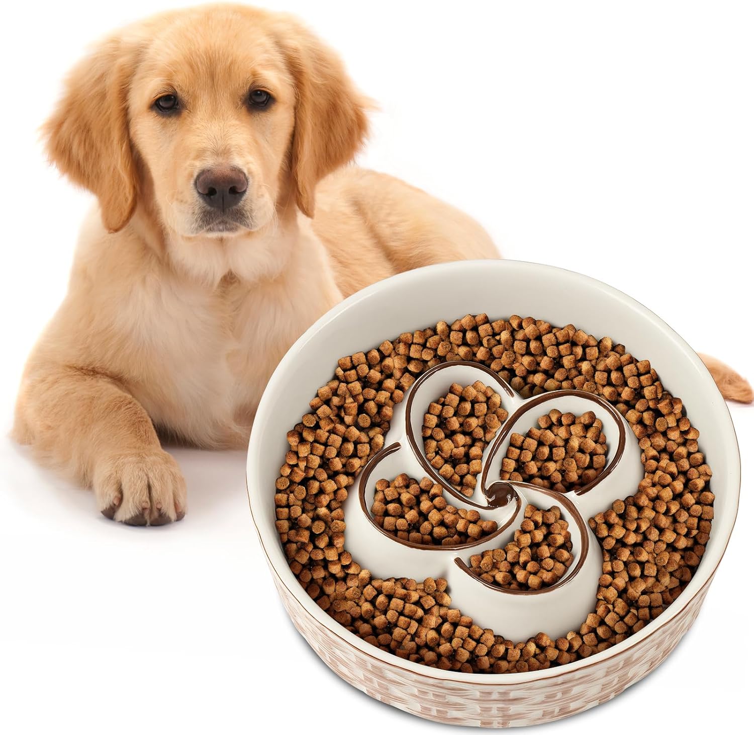 CalmLick™ Premium Ceramic Slow Feeder – Large Breed Friendly
